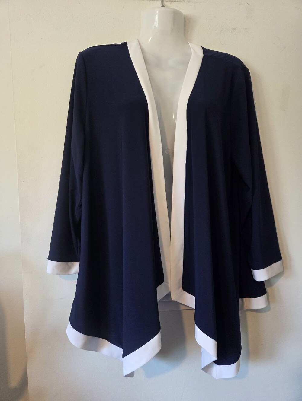 TanJay Regal Navy & White Cardigan